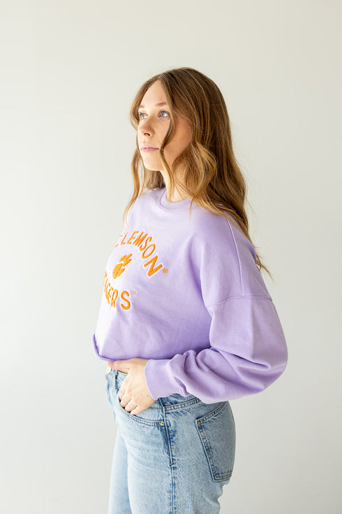 Clemson Perkins Chenille Cropped Longsleeve